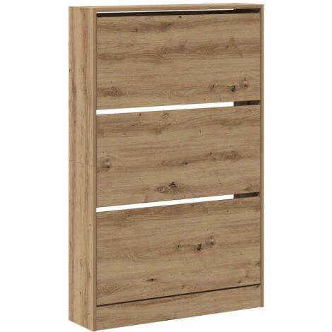 Armoire à chaussures chêne artisanal 80 x 21 x 125.5 cm vidaXL