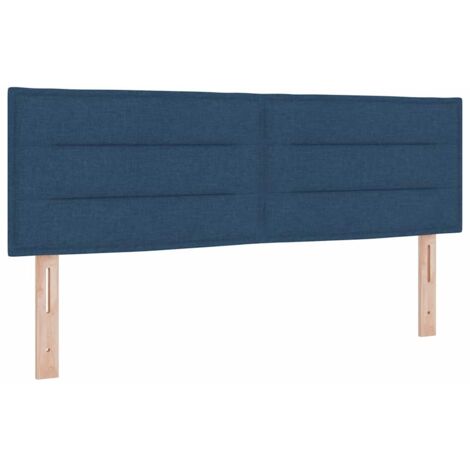 Tête de lit Autre avec tête de lit Bleu 140 cm tissu vidaXL