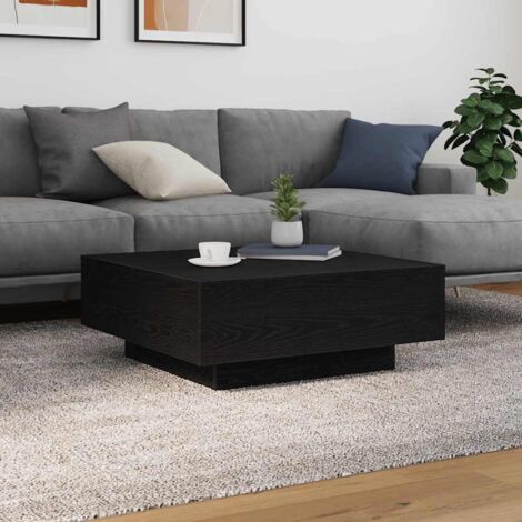 Table basse Chêne noir 80 x 80 x 31 cm Bois d'ingénierie vidaXL