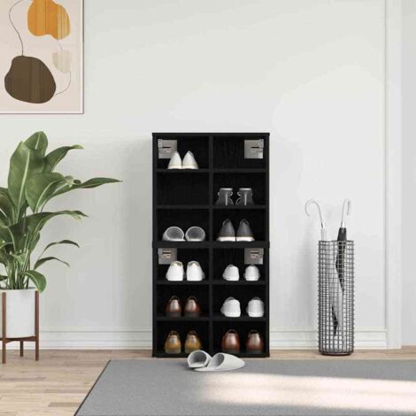 Cabinet à chaussures 2 pcs Chêne noir 52 x 30 x 50.5 cm vidaXL
