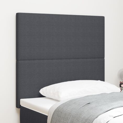 Tête de lit avec tête de lit Gris foncé 90 cm Tissu côtelé vidaXL