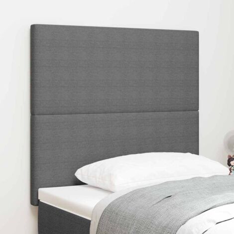 Tête de lit avec tête de lit Gris clair 100 cm Tissu côtelé vidaXL