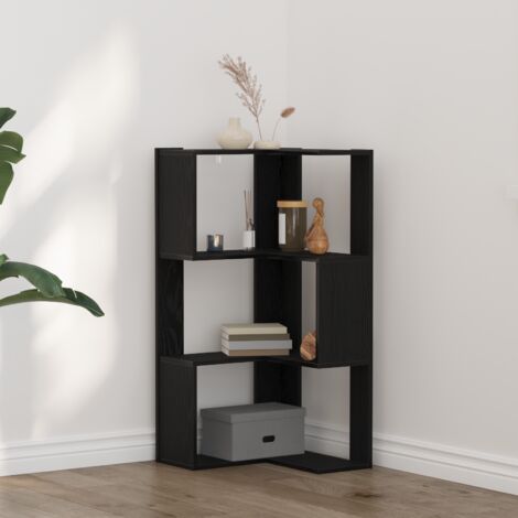 Vidaxl – Bibliothèque en bois d'ingénierie noir 50 x 50 x 102 cm – 5 étagères – Design minimaliste pour intérieur – Capacité de stockage généreuse