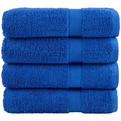 Serviettes de douche de qualité supérieure SOLUND 4 pcs bleu vidaXL