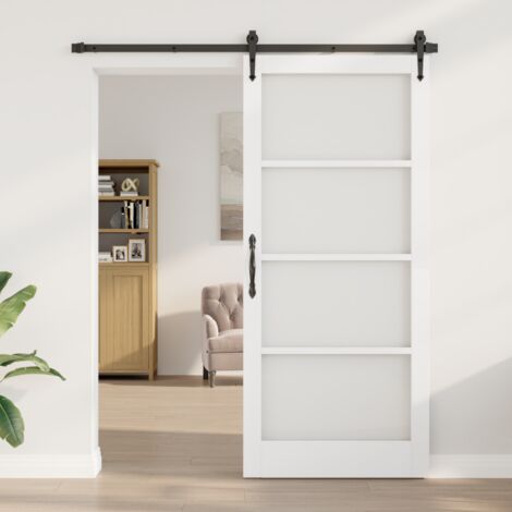 porte intérieure avec verre ORKDAL blanche 93x211x4 cm