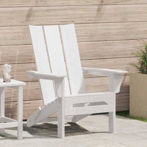 vidaXL Chaise Adirondack pliante Blanc 80,5 x 74,5 x 92 cm HDPE (1/5)