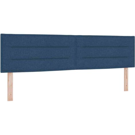 Tête de lit Autre avec tête de lit Bleu 180 cm tissu vidaXL