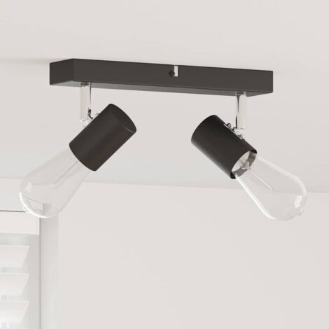 vidaXL Ceiling Spotlight Black 26 x 6.5 x 11.5 cm Metal (1/5)