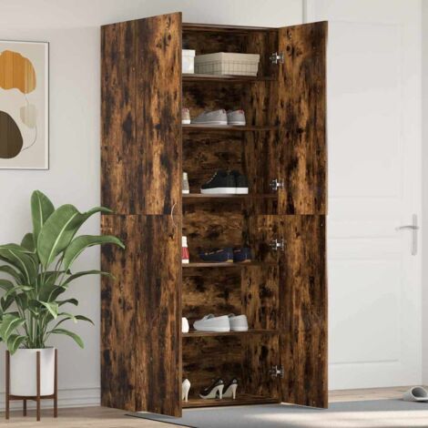 vidaXL Cabinet à chaussures avec porte Multicolore 80 x 35.5 x 180 cm