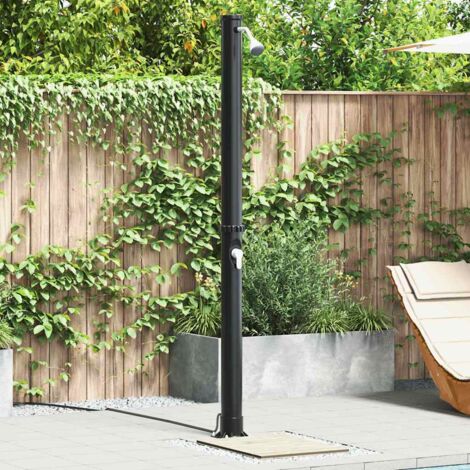 vidaXL  Outdoor Solar shower  Black 217 cm PVC and Aluminium