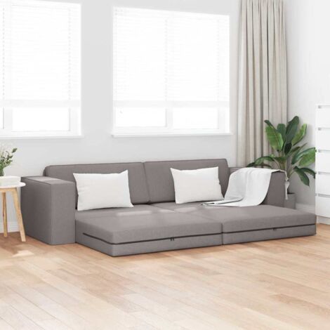 Canapé-lit au sol Taupe 245 x 78 x 77 cm tissu vidaXL (1/5)