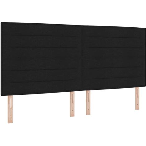 vidaXL Tête de lit Noir 200 cm tissu