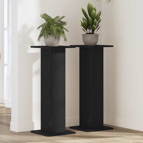 Support de Plante 2 pcs Chêne noir 30 x 30 x 80 cm vidaXL