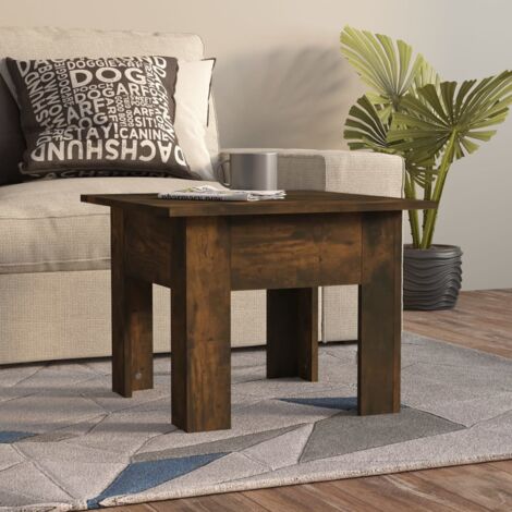 Table basse chêne fumé 55x55x42 cm bois d'ingénierie vidaXL