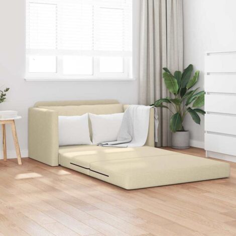 Canapé-Lit Crème 124 x 71 x 78 cm tissu vidaXL (1/5)
