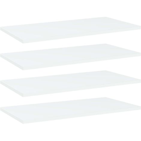 Panneaux de bibliothèque 4 pcs Blanc 60x30x1,5 cm Aggloméré vidaXL