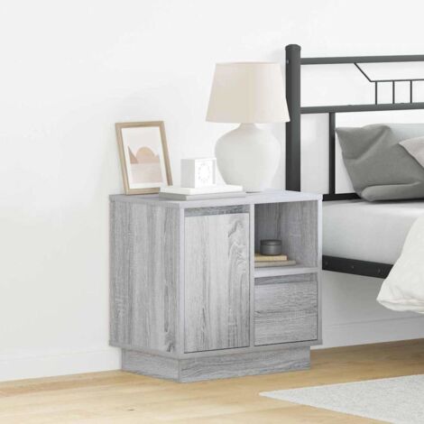 Cabinet de chevet Gris 50 x 34.5 x 50 cm. Bois d'ingénierie vidaXL