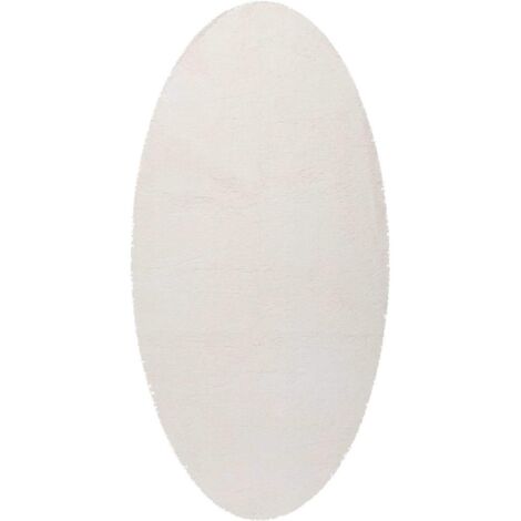 Tapis de surface ovale HUARTE Crème 100 x 200 cm 100% Polyester vidaXL (1/5)