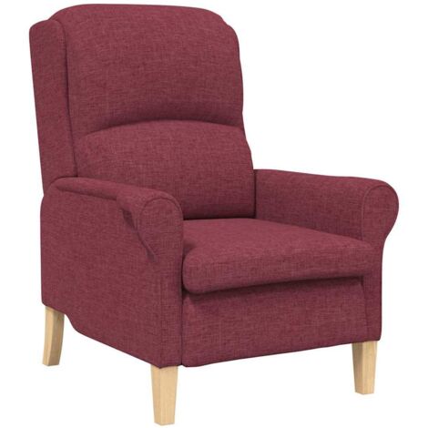 fauteuil Rouge bordeaux 76 x 94 x 102 cm tissu vidaXL (1/5)