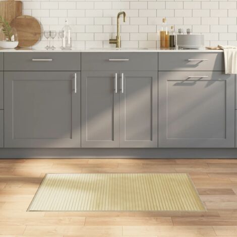 vidaXL Tapis rectangulaire naturel clair 60x100 cm bambou (1/5)