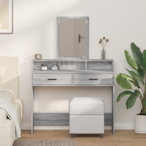 vidaXL  Dressing Table  Grey Sonoma 100 x 41 x 140 cm Engineered Wood