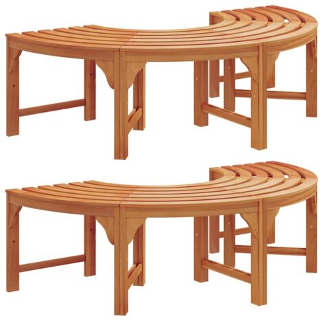 Banc d'Arbre 2 pcs Marron 160 x 160 x 45cm vidaXL