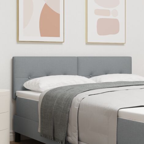 Tête de lit avec tête de lit Gris clair 140 cm tissu vidaXL