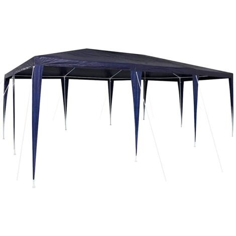 vidaXL Party Tent Blue 600 x 400 x 266 cm Polyethylene and Steel