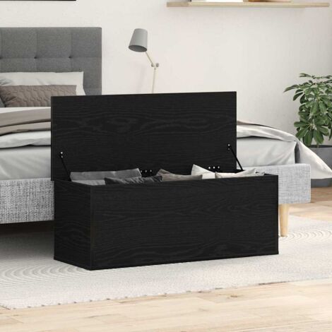 vidaXL  Storage Box  Black Oak 102 x 35 x 35 cm Engineered Wood