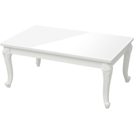 Table basse blanc brillant 100x50x42 cm bois d'ingénierie vidaXL