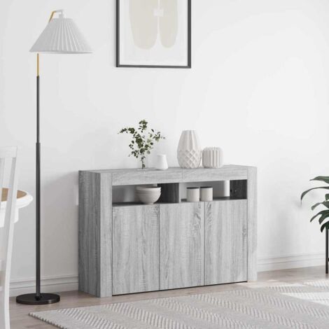 Buffet Sonoma gris 116 x 30 x 75 cm Bois d'ingénierie vidaXL