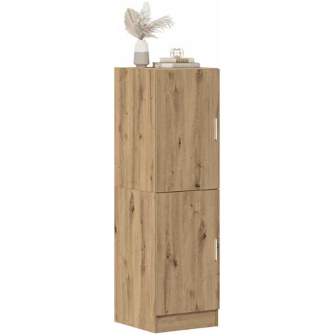 Vidaxl – Armoire de cuisine chêne artisanal 38x41,5x131,5 cm – Bois d'ingénierie – 60 kg de capacité – Portes réversibles pour personnalisation