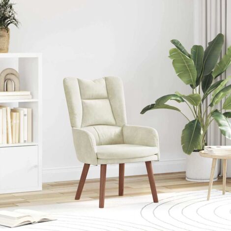 vidaXL fauteuil Crème 63 x 67 x 94 cm Velours (1/5)