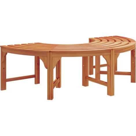 Vidaxl – Banc de jardin en bois d'eucalyptus massif 160 x 80 x 45cm – Style vintage – 3 places – Résistant aux intempéries – Assemblage requis