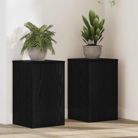 Support de Plante 2 pcs Chêne noir 30 x 30 x 50 cm vidaXL