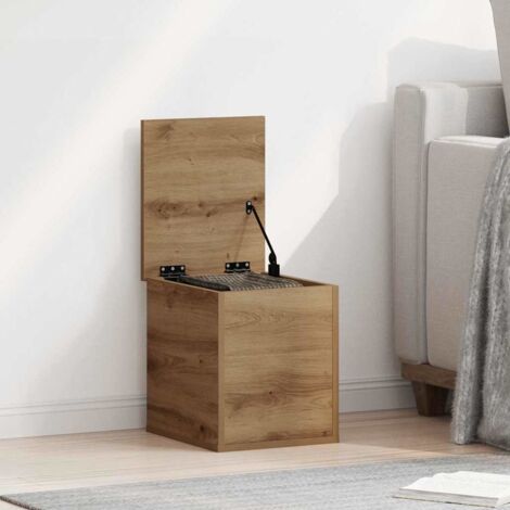 Vidaxl – Boîte de rangement en bois d'ingénierie chêne artisanal 30 x 35 x 35 cm – Grand espace de stockage – Assemblage requis