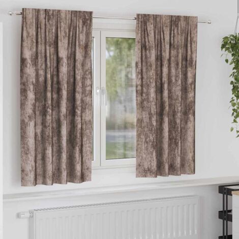 Rideau avec des rideaux 2 pcs Cappuccino 175 x 140 cm Velours vidaXL