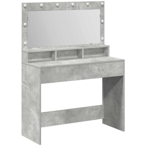 vidaXL Dressing Table Concrete Grey 100 x 41 x 135 cm Engineered Wood
