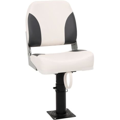 vidaXL Siège de bateau pliable 1 ensemble avec dossier bas et sangle de fixation