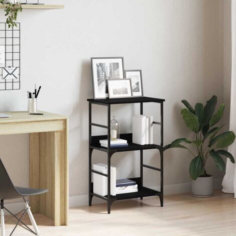 Étagère Chêne noir 50x33x82cm Bois d'ingénierie vidaXL