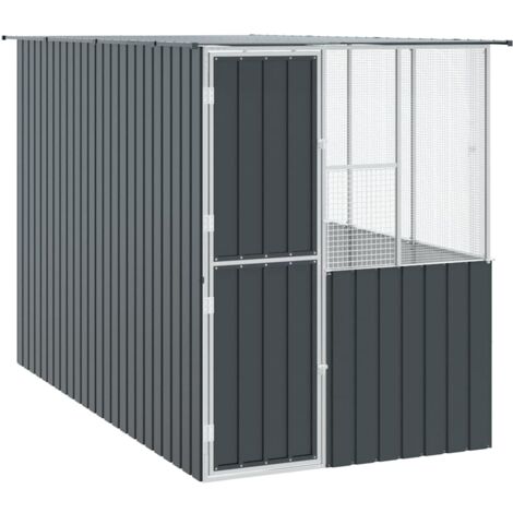 Vidaxl – Cage pour oiseaux anthracite 315 x 167 x 200 cm – Acier galvanisé résistant – Pour extérieur – Design moderne et épuré