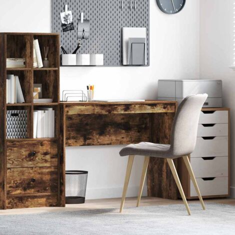 vidaXL Bureau Autre Chêne fumé 100 x 40 x 76 cm Bois d'ingénierie