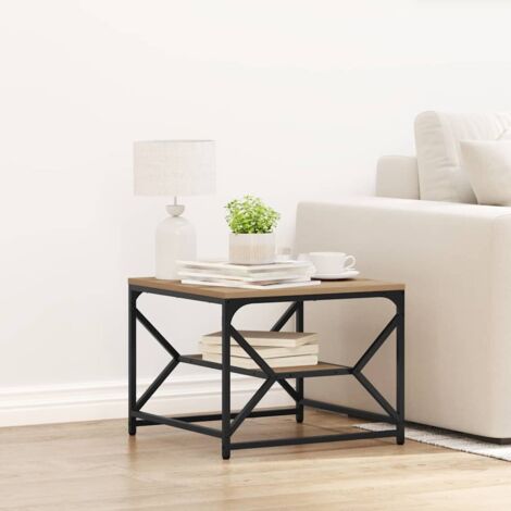 Table basse chêne artisanal 51 x 50 x 40 cm vidaXL