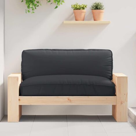 Coussin pour assise de palette Noir 120 x 80 x 12 cm vidaXL