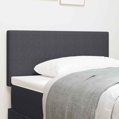 Tête de lit avec tête de lit Gris foncé 80 cm Tissu côtelé vidaXL