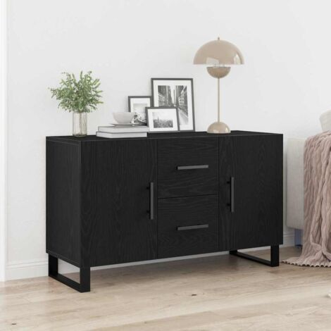 Buffet Chêne noir 100 x 36 x 60 cm Bois d'ingénierie vidaXL (1/5)