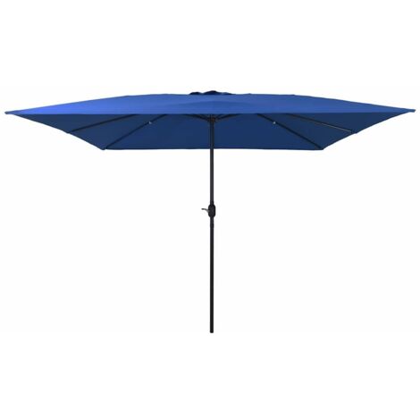 Parasol de jardin Bleu et Noir 295 x 295 x 245 cm vidaXL (1/5)