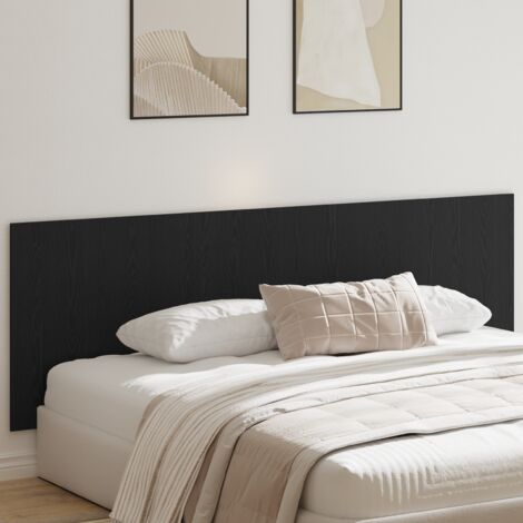 Tête de lit murale en chêne noir 240x1,5x80 cm en bois d'ingénierie vidaXL