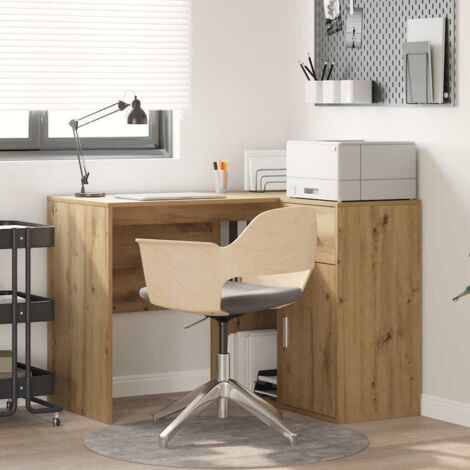 Bureau d'angle avec tiroir chêne artisanal 102 x 50 x 75 cm vidaXL