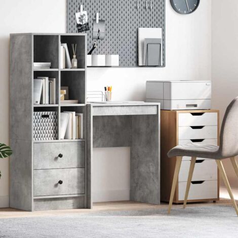vidaXL Bureau Gris béton 60 x 40 x 76 cm